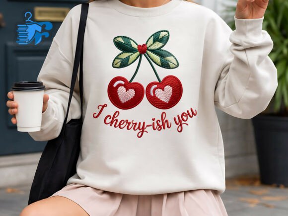 Cherry Love Embroidery Design