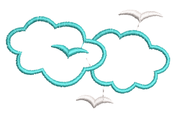 Cloud Machine Embroidery Design