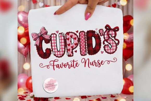 Cupid’s Favorite Nurse Faux Embroidery PN
