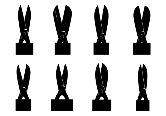Embroidery Scissors Icon Set SVG