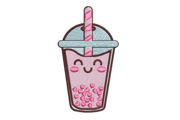 Hearts Boba Tea Embroidery Review