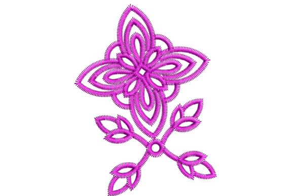 Ornamental Flower Embroidery Design