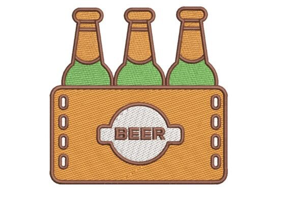 Pack of Beer, Father’s Day Embroidery
